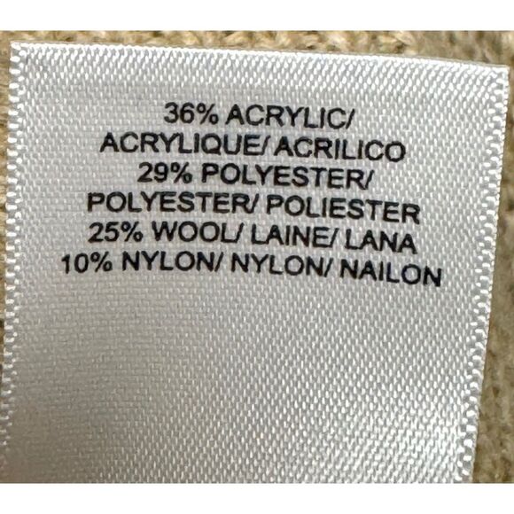 LUCKY BRAND Camo Cardigan in Natural Multi, Wool Blend, Sz L - Picture 11 of 12